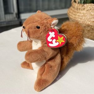 Ty Nuts 1996 Beanie Baby, PVC Pellets, Mint Condition!